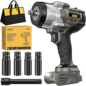 Cordless Impact Wrench 1/2", Compatible with DeWalt 20V Battery, 1500N.m(1106Ft-Lbs) High Torque Brushless Electric Impact Gun with 3-Speed, Heavy Duty Impact Driver (Bare Tool & NO Battery)
