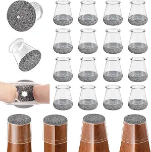 Chair Leg Floor Protectors,24 Pack Round Furniture Pads for Hardwood Floors