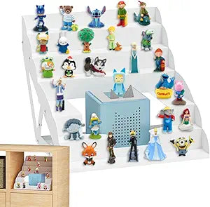 for Tonie Shelf Magnetic, Tonies Storage for Tonie Figures, 30-50 Characters and Toniebox for Girls and Boys in White