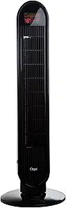 Ozeri 360 Oscillation, Micro-Blade Noise Reduction Technology Tower Fan, Black, Model:OZF5