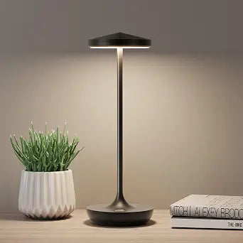 LED Rechargeable Portable Cordless Table Lamp (Black)