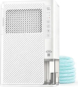 AEOCKY Rotary Desiccant Dehumidifier with Drain Hose, 85oz Water Tank, for Bedroom, Bathroom, Closet, RV, Room, Never Frost, Intelligent Humidistat, Quiet, Small