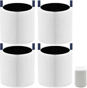 4 Pack Mini Max Replacement Filter for Blueair Blue Pure Mini Max Air Purifiers, HEPA & Activated Carbon Blue Pure FMINI Filter Compatible with Blue Pure Mini Max