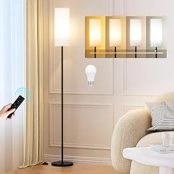 Ambimall 64" Modern Floor Lamp with Remote Control, 9W Bulb Included