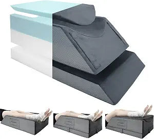Kehangte Leg Elevation Pillows for After Surgery,4-Height Adiustable Leg Elevating Pillow,Knee Surgery Recovery Equipment,Knee Pillow,Leg Pillow,Washable/Removable Cover(29"x16.5"x9.5")