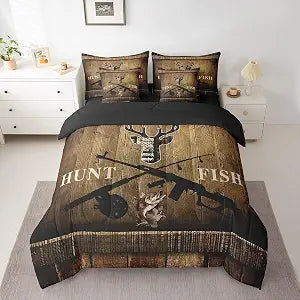 Feelyou Deer Bedding Set King Size Kids Boys Girls 7 Pieces