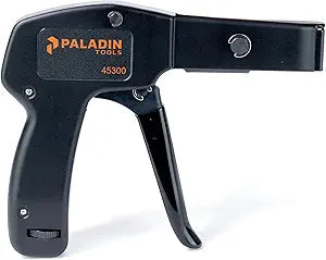 Paladin Tools PA45300 Stainless Steel Cable Tie Gun, Ergonomic Heavy Duty Zip Tie Gun Tool, Cut-off 5/65 to 1/4 Zip Ties (USA Quality Control)