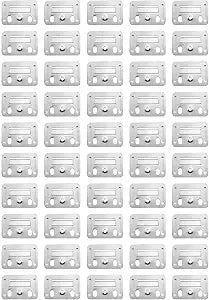 50PCS PVC Buckle Stainless Steel Wall Mounting Clips Clip Fixing Plate Wall Buckle Interlocking Hanging Bracket Couch Clips Wall Panel Fixings Furniture Fixings Hanger Wall Panel Clips