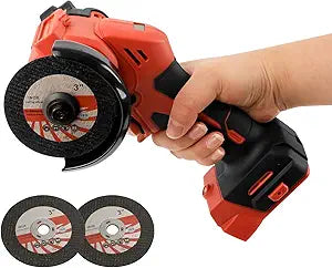 Brushless Cordless Cut-Off Tool for Milw-aukee 18v Battery  20,000 RPM Mini Angle Grinder with LED Light & Safety Lock, Includes 3" Blades for Metal, Wood, Tile & Plastic (Tool Only)