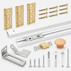 24 Inch Bifold Door Hardware with Track Closet Door Kit