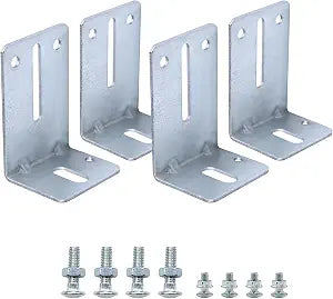 4 Pack Garage Door Track Jamb Bracket J6,Heavy Duty 12 Gauge Steel Rail Bracket ,Garage Door Parts for Garage Door Reinforcement