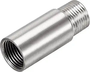 Shower Head Extension Arm Stainless Steel, 1/2 PT Male to 1/2 PT Female Thread, 70mm Length Nipple Cast Pipe Fitting Coupler for Kitchen Bathroom Faucet