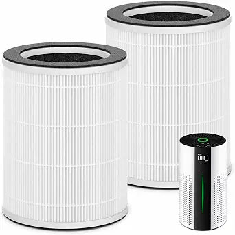 2 Packs HAP609 Replacement Filter Compatible with ECOSELF HAP609 Air Purifi-er for Home Large Room up to 1800 Ft, Main Filter