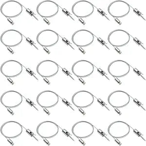 HAMRVL 20-Pack Hexagon Garage Lights Lighting Suspension Cables Kit - 3.28ft/1M Hexagon LED Lights Adjustable Steel Hanging Chain, Light Suspension Kit for Hexagon Lights Aquarium Lights, Load 6.6 lb