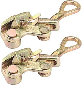 2 PCS Cable Grip Steel Wire Puller 1 Ton - 2210lb Pulling Load Cable Puller Tool for Wire Rope, Widely Used-Suitable for all Kinds of Steel Cables and Cables, by GENHAKON.
