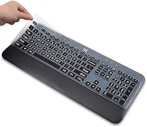 Keyboard Cover Skin for Logitech MK540 MK545 Keyboard Skin for Logitech MK545 MK540 Wireless Keyboard Cover Protector Skin, Logitech MK545 MK540 Accessories, Black-Large Print