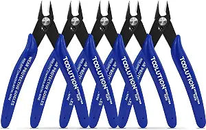 Small Wire Cutters Micro Flush Cutter Snips Zip Tie Cutter-5 Pack