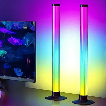 RGB Light Bar, 17" LED Light Bar 360 Degree Emitting, APP Control USB Powered, Color Changing TV Backlight,Monitor Backlights with Music Sync, Ambient Lighting for Desk, PC, Gaming, Party