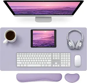 Keyboard and Mouse Pad, 3-in-1 Desk Mat Set Keyboard Wrist Rest