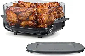 Ninja 4-QT CleanCrisp Glassware Container with Storage lid, Compatible with Ninja Crispi FN101 & AS101 Series, Microwave, Freezer & Dishwasher Safe, PFAS & PTFE Free Glass, XSKSFN4QT