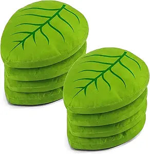 Cinnvoice 8 Pcs Green Leaf Floor Cushions for Classroom Sitting, 13.78" x 16.73" Leaf-Shaped Floor Cushions Foam Flexible Seating for Indoor or Outdoor, Back to School Group Activity Home Decoration
