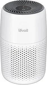 LEVOIT Air Purifiers for Bedroom Home Dorm, AHAM VERIFIDE, 3-in-1 Filter Cleaner With Aroma Pad, Filters Smoke, Allergens, Pet Dander, Odor, Dust, Office, Desktop, Core Mini-P, White