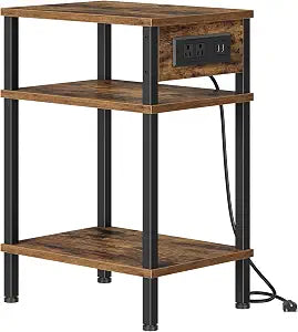 Creso hom Side Table with Charging Station, End Tables Living Room