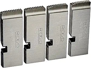RIDGID 47750 Threading Machine Alloy NPT Pipe Dies for 1-Inch to 2-Inch Universal Die Heads, Right-Handed, Silver