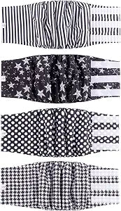 CuteBone Dog Diapers Male 4 Pack Puppy Wraps Reusable Doggie Belly Bands for Male Dogs Small Medium Large