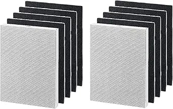 Nispira True HEPA Filter + Activated Carbon Pre Filter Set Compatible with Fellowes AeraMax 200 Purifier Model 190/200/DB55/DX55. Compared to Part 9287101, 2 Sets