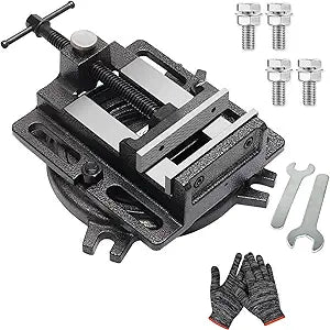 MYTEC 4.2" Quick Release Workbench Industrial Vise Clamp, Portable Heavy Duty Vice for Drill Press, 110Swivel Base, High-grade cast steel Bench Clamp for Woodworking Milling Machine Drill Press