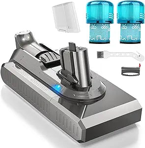25.2V V11 V15 Click in Battery Compatible with Dyson,Battery Replacement for 6000mAh Extra/Absolute/Animal/Torque/Drive/Outsize V11, V15, SV15, SV22,970425-01 Vacuum