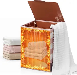 Towel Warmer Bucket38L Large Towel Warmer Bucket, Foldable Heated Towel Warmers for Bathroom and Spa, 4 Heating Modes,Auto Shut-Off (30/60/90 Min),Fits Towels, Bathrobes, Blankets