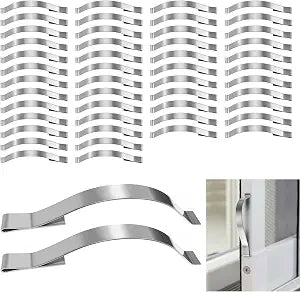 50 Pcs Window Screen Tension Spring Clips, 1/4" Wide Stainless Steel