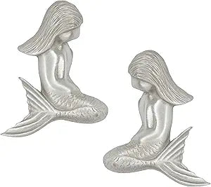 Costello Coastal - Mermaid Cabinet Knobs (Matched Pair) | Artist Pewter Collection Hardware