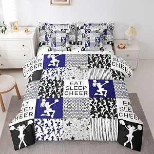 Erosebridal Cheerleading 7 Piece Bedding Set Twin Size Cheerleader Loves