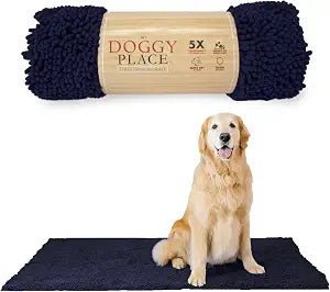 My Doggy Place Dog Mud Mat, 60" x 36" Navy Blue  Thick Microfiber Entry Rug for Snow, Mud & Salt  Absorbent, Quick-Dry, Washer-Safe & Non-Slip, X-Large
