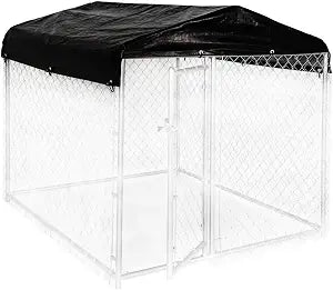 Dog Kennel Cover - WeatherGuard Small All Season Dog Run Cover & Roof - Perfect Fit for Lucky Dog 5ft. X 5ft. Outdoor Cages and Pens (5ft. X 5ft)