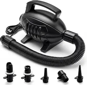 Electric Air Pump, 400W Quick-Fill Inflator/Deflator, 110120V AC with 4 Nozzles, High-Pressure Fast Inflate for Air Mattress, Pool Floats, Rafts & Gymnastics Air Track, Overheat Protection