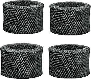 4-Pack Humidifier Replacement Wick Filter Compatible with Crane EE5403, HS1970, HS1910 & DobeTiny J1B, Black Cellulose Filter, Traps Mineral Deposits for Clean Humidification
