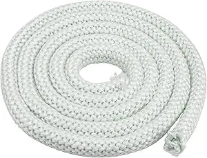 GJK 1 Inch Wood Stove Door Gasket Rope, Fiberglass Replacement Gasket Rope Seal for Fireplace Doors, Oven,Pellet Stove,Central Boiler, 10 FT Fireplace Seal Rope