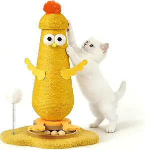 Kitten Toys for Indoor Cats Scratching Post,Cat Toys Scratcher Post,Sisal Cat Scratch Posts for Kittens with Interactive Track Ball Spring Ball Toy
