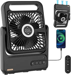ELZO Magnetic Cruise Approved Fan with Ligh 10000mAh Ultra-Thin Travel Fan 4-Speed 28H Runtime Portable Fan for Cruise Ship Cabin, Bedroom Sleeping, Camping,Travel & Cruise Essentials 2026