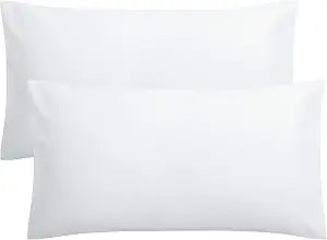 100% Egyptian Cotton Pillow Cases Set of 2 - King Size, Luxury 1000 Thread Count Sateen White Pillow Cover (20 X 40), Ultra Soft Cotton Pillowcase for Home, Hotel - White