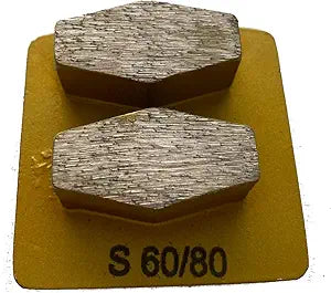 (9-Pack) Premium Diamond Grinding Discs Grinder Pads Compatible with Husqvarna PG Floor Grinders, Grinding Concrete Floor, Soft Bond, 60/80 Grit
