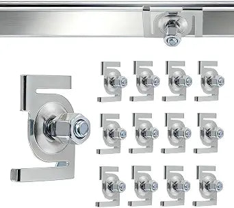 12 Pcs Drop Ceiling Grid Clip, T Bar Track Lighting Attachment 120v, Secure Drop Ceiling Clips to Mount Track to Drop Ceiling Grid Suspended Track Light Installation