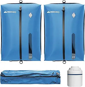 Vacuum Bag for Travel, Professional IPX8 Waterproof Reusable Vacuum Compression Bags for Travel Suitcases, Durable Space Saver Bag(2 PACK,With Pump)