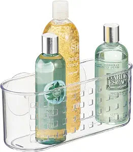 iDesign Hanging Suction Shower Caddy Basket, Clear