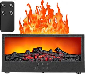 Fireplace Flame Diffuser, 7 Colors Aromatherapy Humidifier with Remote