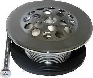 LASCO 03-5003 Bathtub Drain Shoe Strainer 1 1/4 Inch Chrome Plated